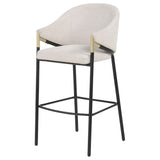 Chadwick Beige Fabric Upholstered Bar Chair (Set of 2) by Coaster at Eve Furniture