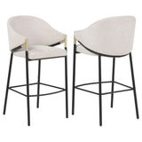 Chadwick Beige Fabric Upholstered Bar Chair (Set of 2) by Coaster at Eve Furniture