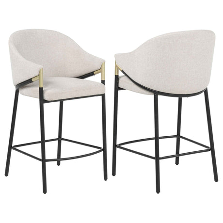 Chadwick Beige Fabric Upholstered Counter Height Chair (Set of 2) by Coaster at Eve Furniture