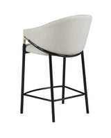 Chadwick Beige/Glossy Black Sloped Arm Counter Height Stools, Set of 2 by Coaster at Eve Furniture