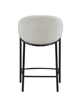 Chadwick Beige/Glossy Black Sloped Arm Counter Height Stools, Set of 2 by Coaster at Eve Furniture