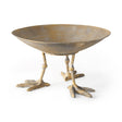 Chadwick II 13L x 13W Gold Metal Webbed Feet Bowl by Mercana at Eve Furniture