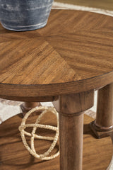Chadworth Medium Brown Round End Table