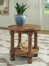Chadworth Medium Brown Round End Table