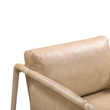 Chakka Tan Genuine Leather Accent Chair by TOV Furniture at Eve Furniture