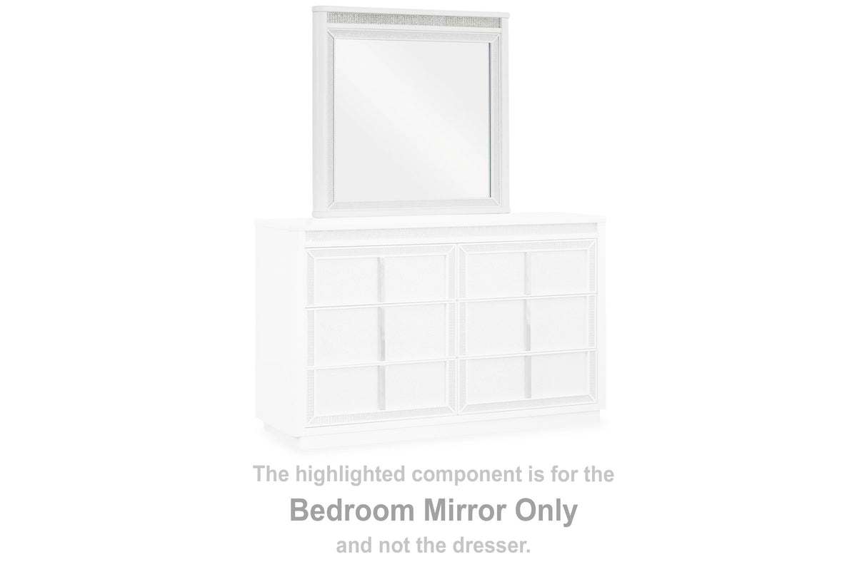 Chalanna White Bedroom Mirror by Ashley at Eve Furniture