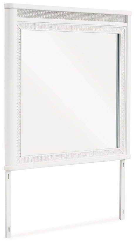 Chalanna White Bedroom Mirror by Ashley at Eve Furniture