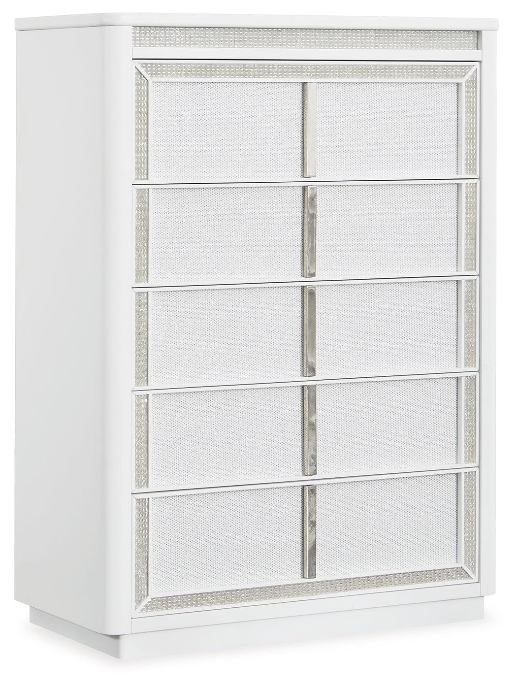 Chalanna White Chest of Drawers by Ashley at Eve Furniture