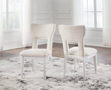 Chalanna White Dining Chair, Set of 2 by Ashley at Eve Furniture