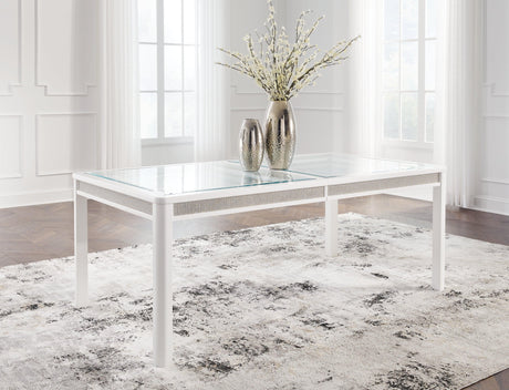 Chalanna White Dining Extension Table by Ashley at Eve Furniture