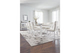 Chalanna White Dining Table with 8 Chairs by Ashley at Eve Furniture