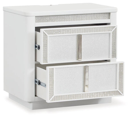 Chalanna White Nightstand by Ashley at Eve Furniture