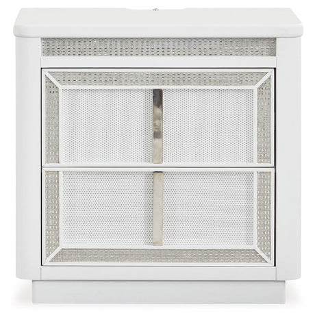 Chalanna White Nightstand by Ashley at Eve Furniture