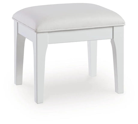 Chalanna White Vanity, Mirror and Stool by Ashley at Eve Furniture