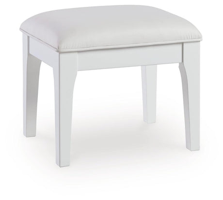 Chalanna White Vanity Stool by Ashley at Eve Furniture