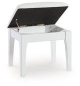 Chalanna White Vanity, Mirror and Stool by Ashley at Eve Furniture