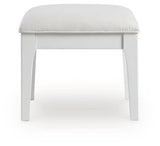 Chalanna White Vanity, Mirror and Stool by Ashley at Eve Furniture