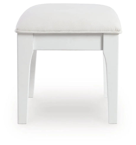 Chalanna White Vanity Stool by Ashley at Eve Furniture