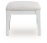 Chalanna White Vanity Stool