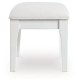 Chalanna White Vanity Stool