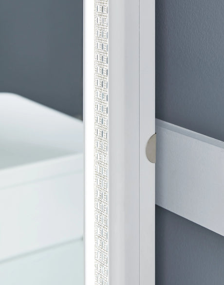 Chalanna White Vanity with Mirror by Ashley at Eve Furniture