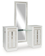 Chalanna White Vanity with Mirror by Ashley at Eve Furniture
