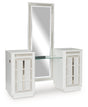 Chalanna White Vanity with Mirror by Ashley at Eve Furniture