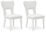 Chalanna White Dining Chair, Set of 2 by Ashley at Eve Furniture