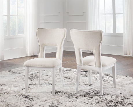 Chalanna White Dining Chair, Set of 2 by Ashley at Eve Furniture