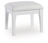 Chalanna White Vanity Stool by Ashley at Eve Furniture