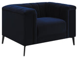 Chalet Blue 3-Piece Tuxedo Arm Tufted Living Room Set by Coaster at Eve Furniture