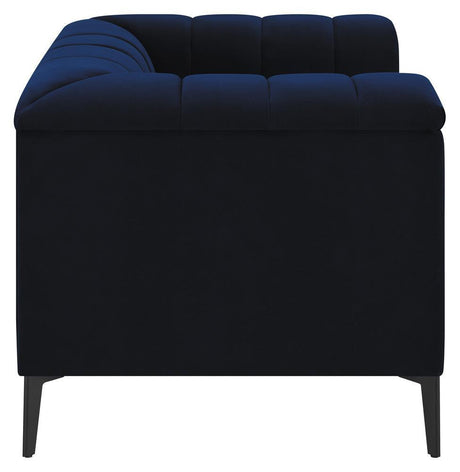 Chalet Blue Tuxedo Arm Chair by Coaster at Eve Furniture
