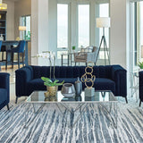 Chalet Upholstered Tuxedo Arm Tufted Sofa Blue by Coaster at Eve Furniture