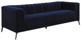 Chalet Upholstered Tuxedo Arm Tufted Sofa Blue by Coaster at Eve Furniture