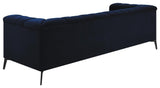Chalet Upholstered Tuxedo Arm Tufted Sofa Blue by Coaster at Eve Furniture