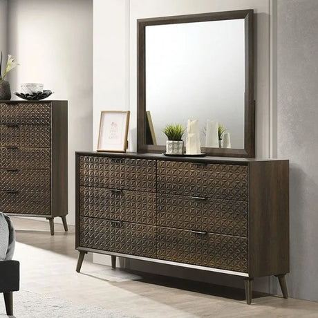 Chalfont Dark Brown 4-Piece Queen Bedroom Set by Furniture of America at Eve Furniture