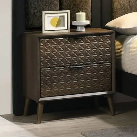 Chalfont Dark Brown 5-Piece Queen Wall Panel Bedroom Set by Furniture of America at Eve Furniture