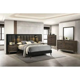 Chalfont Dark Brown 4-Piece Queen Wall Panel Bedroom Set by Furniture of America at Eve Furniture