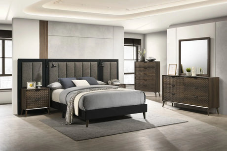 Chalfont Dark Brown King Panel Bed by Furniture of America at Eve Furniture