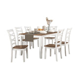 Challis Cherry/White 7-Piece Dining Set by Homelegance at Eve Furniture