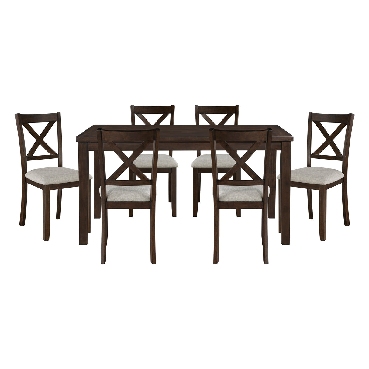 Challis Dark Cherry 7-Piece Dining Set by Homelegance at Eve Furniture