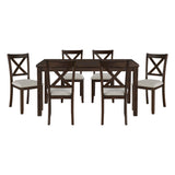 Challis Dark Cherry 7-Piece Dining Set by Homelegance at Eve Furniture