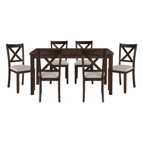 Challis Dark Cherry 7-Piece Dining Set by Homelegance at Eve Furniture