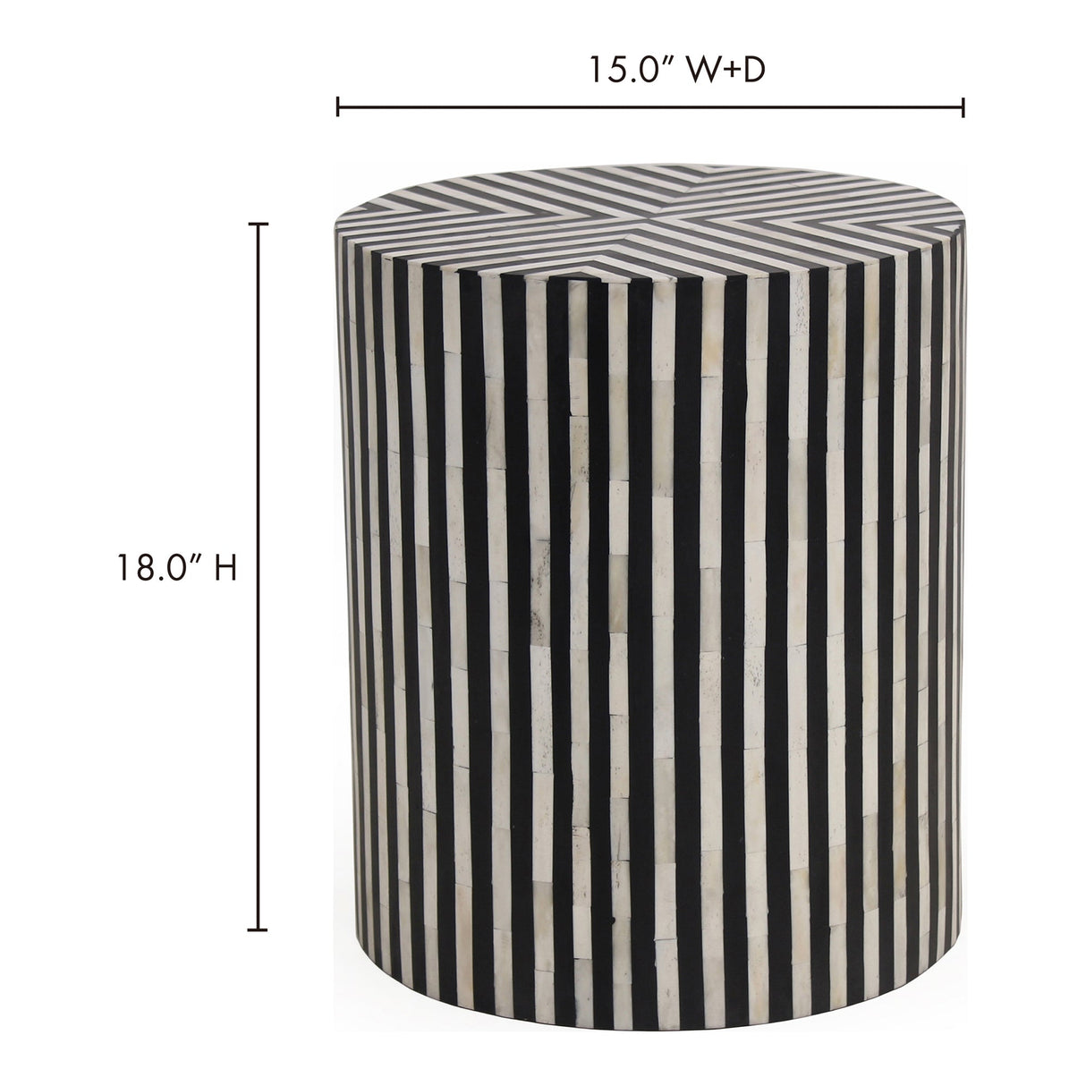 Chameau Black Side Table by Moe's Home at Eve Furniture