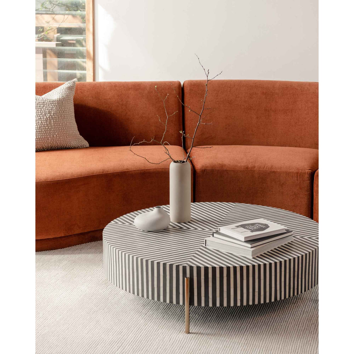 Chameau Black/White Medium Coffee Table by Moe's Home at Eve Furniture