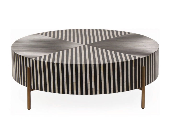 Chameau Large Coffee Table Black and White by Moe's Home at Eve Furniture