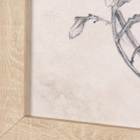 Chamomile Drawing I by Mercana Studio a Hand Embellished Textured Framed Art Print by Mercana at Eve Furniture