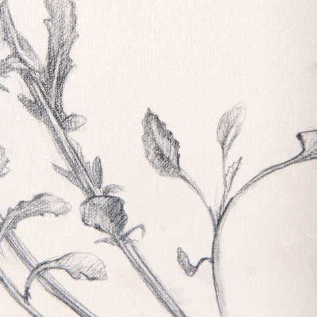 Chamomile Drawing I by Mercana Studio a Hand Embellished Textured Framed Art Print by Mercana at Eve Furniture