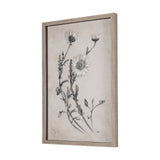 Chamomile Drawing I by Mercana Studio Hand Embellished Textured Framed Art Print Matted under Glass by Mercana at Eve Furniture