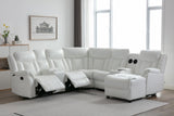 Champion White Reclining Sectional by Happy Homes at Eve Furniture